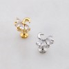 MULTI TEAR DROP CZ SWAN STUD THREADLESS (PUSH IN) 316L SURGICAL STEEL LABRET SET